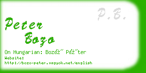 peter bozo business card